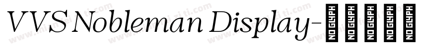 VVS Nobleman Display字体转换
